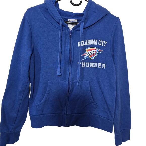 NBA Oklahoma City Thunder Full Zip Hoodie Royal Blue Size Medium Great Condition - Picture 1 of 5